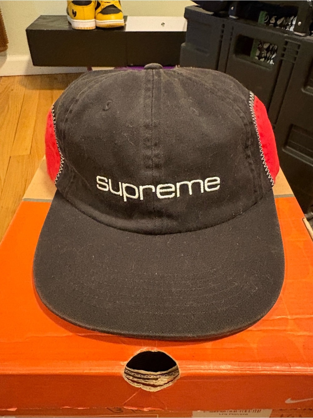 Supreme Black Cap with Red Interior Accent